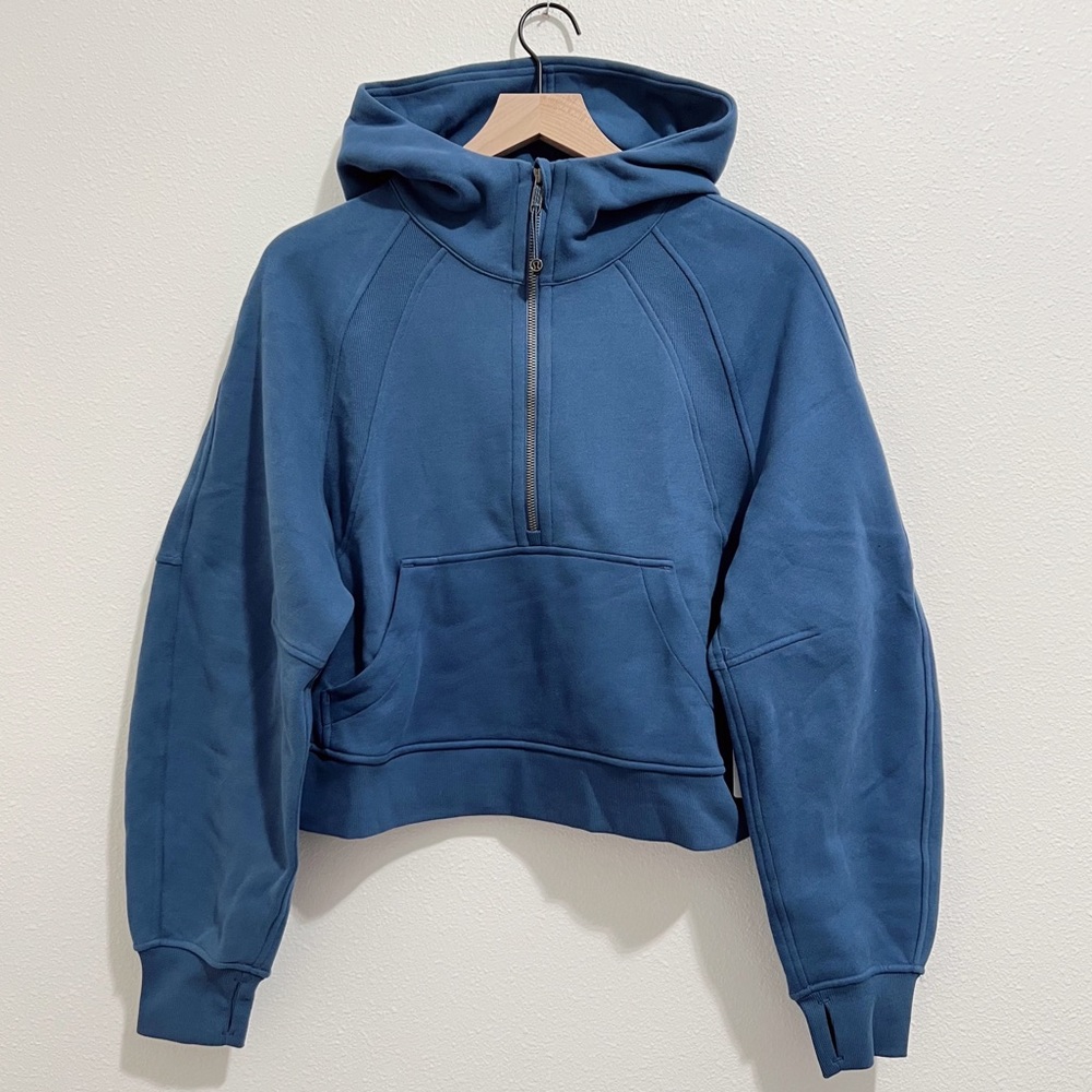 Lululemon Scuba Oversized Half Zip Hoodie Pitch Blue